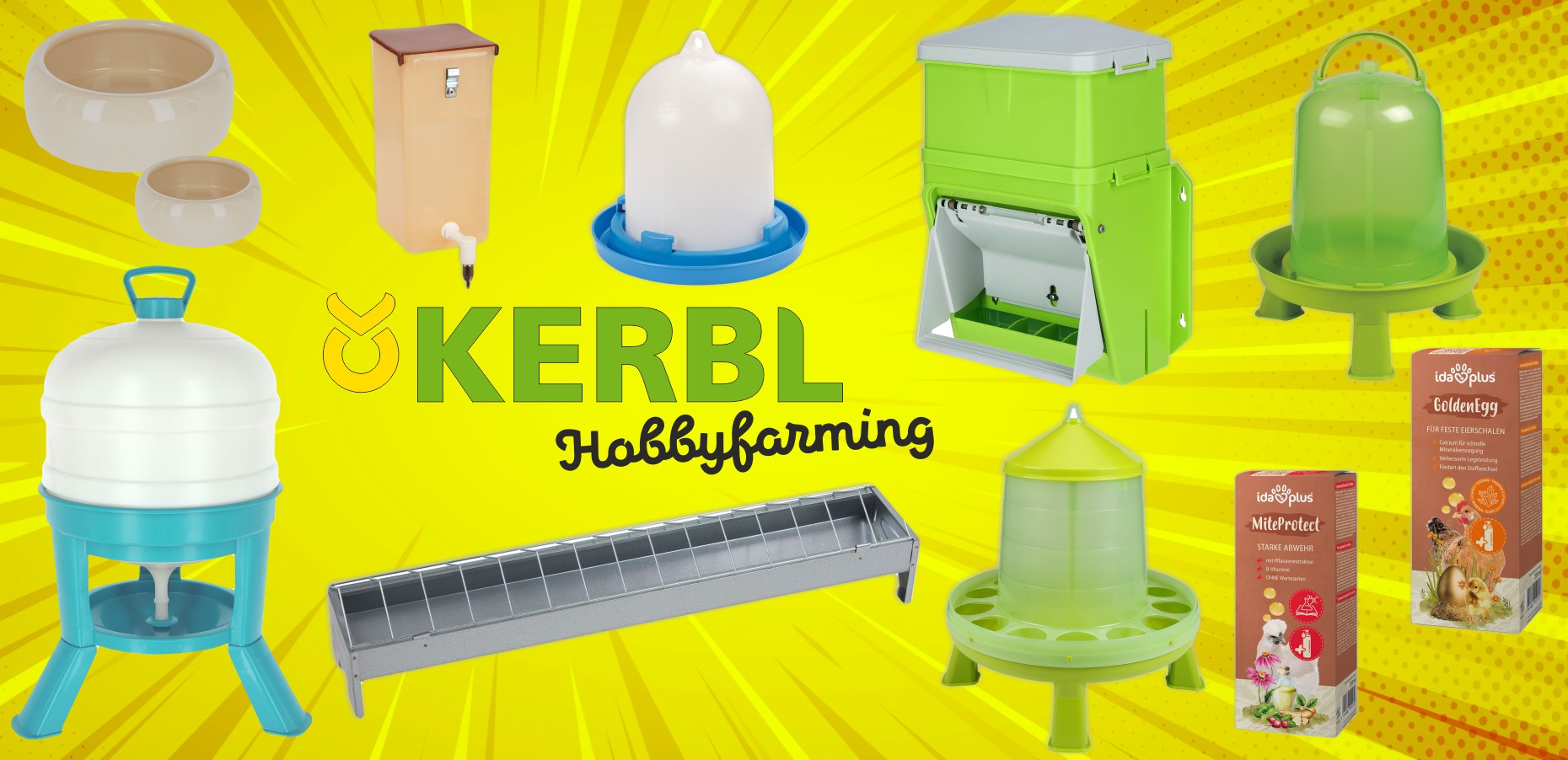 Kerbl Hobbyfarming alles für Hühner - Hasen - Wachtel und Gänse